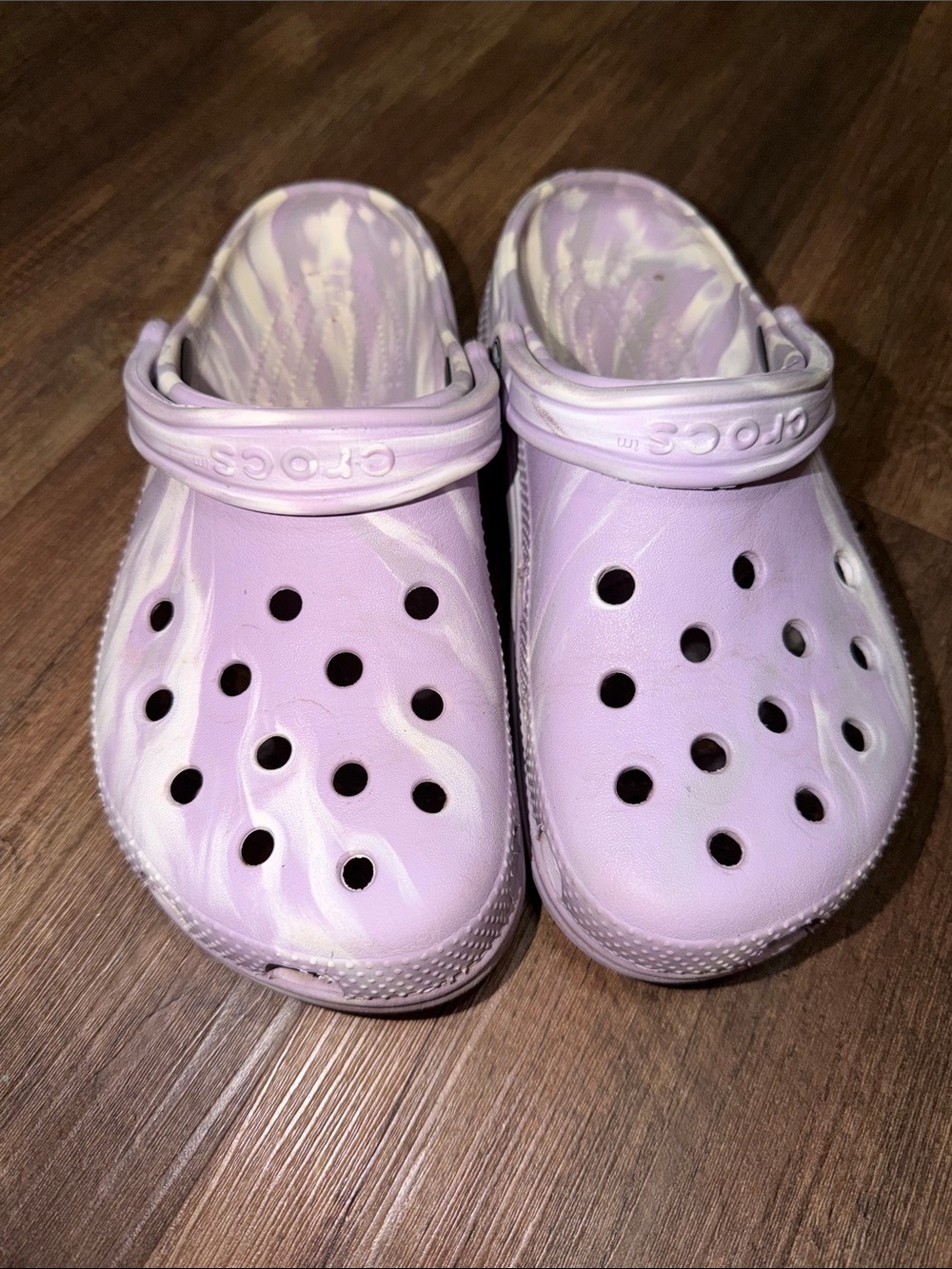 Crocs Classic Marble Tie Dye Clog Lavender Multi size 8W/6M